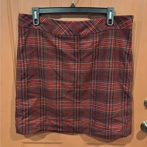 Eddie Bauer Red and Black Plaid Mini Skirt